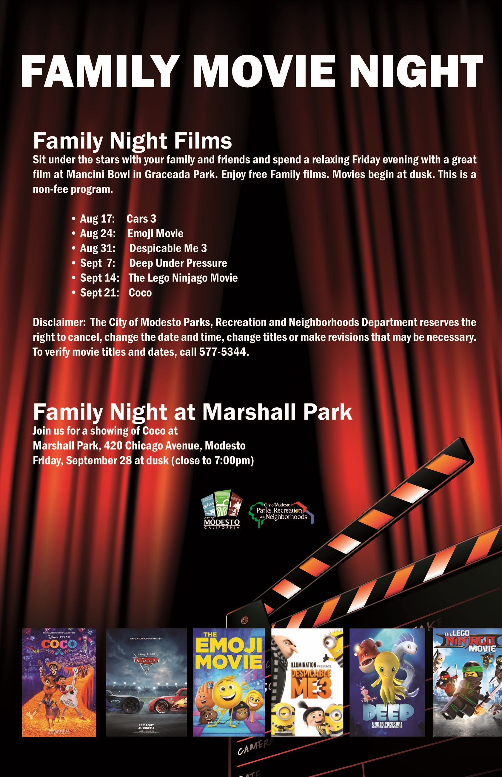 Family Movie Flyer Fall 18