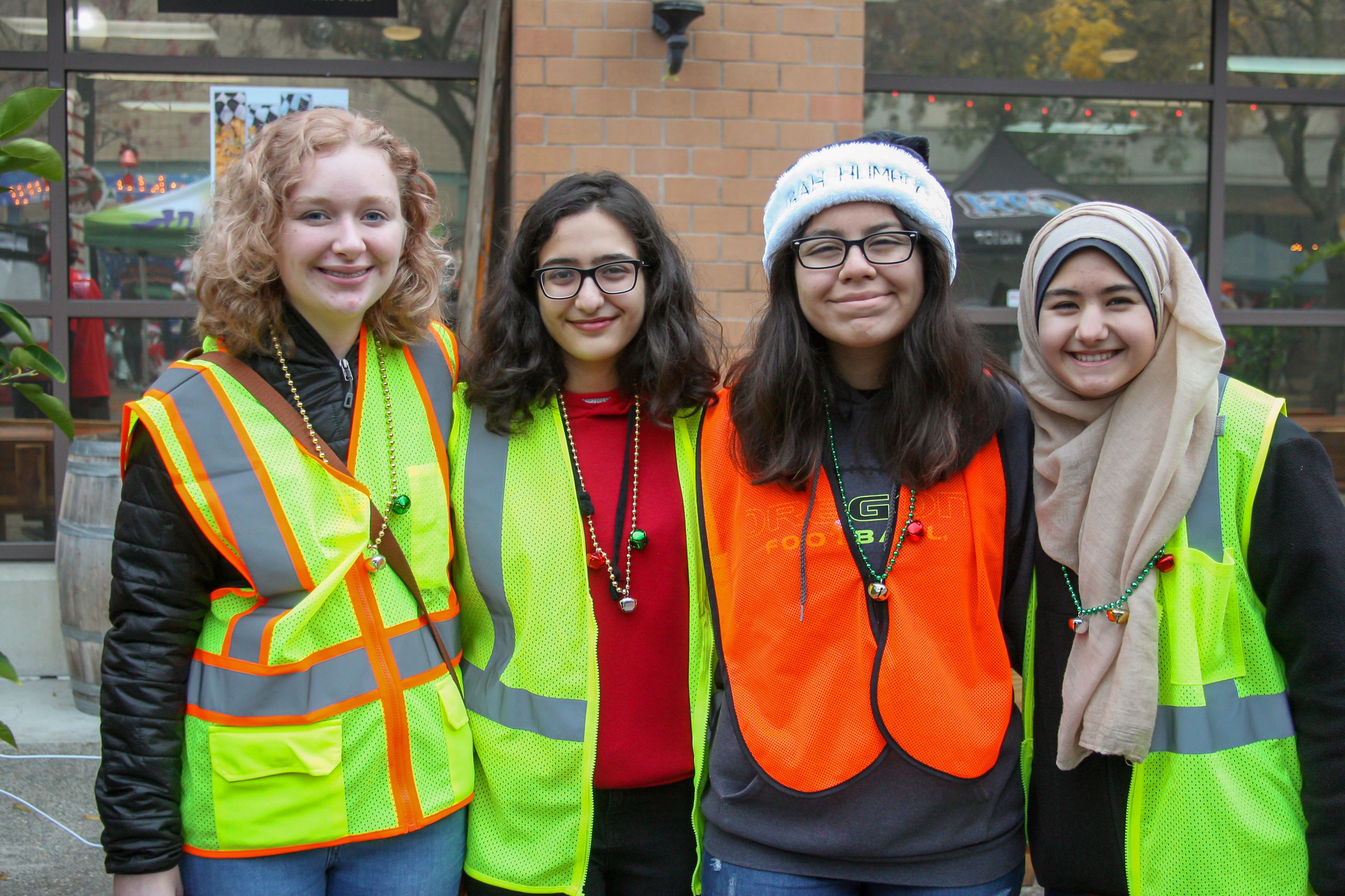 5K run Volunteers wearing vests
