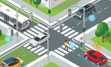 graphic of downtown street signals