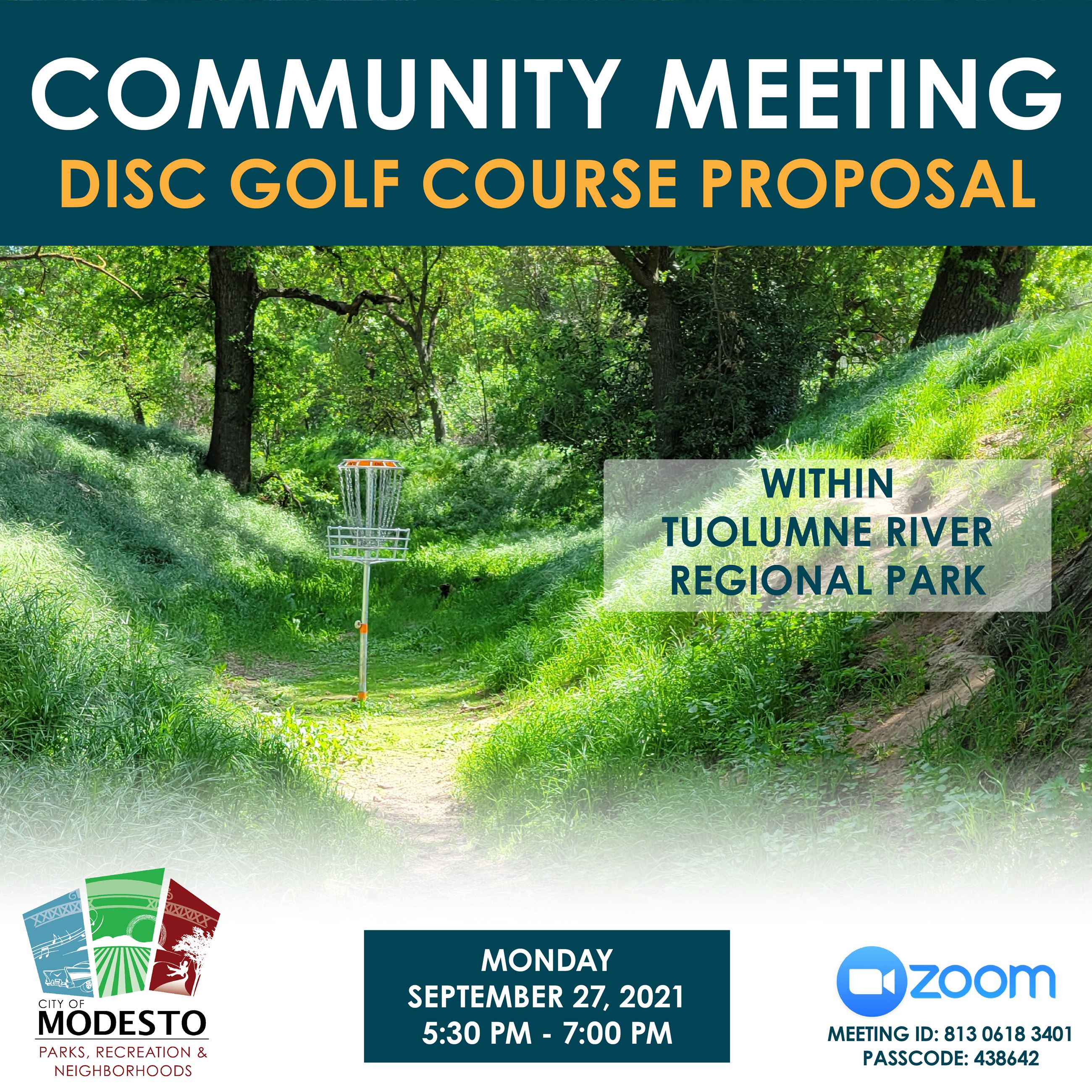 Community Meeting Disc Golf September 27, 2021 