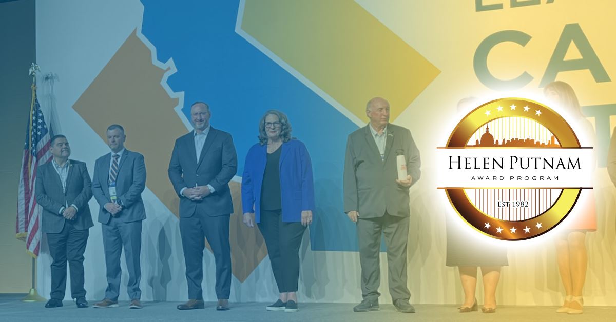 Helen Putnam Award with Mayor and City Manager