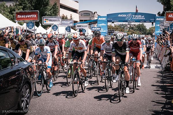 Cyclists Near Start Stage