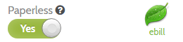 Paperless button on web portal