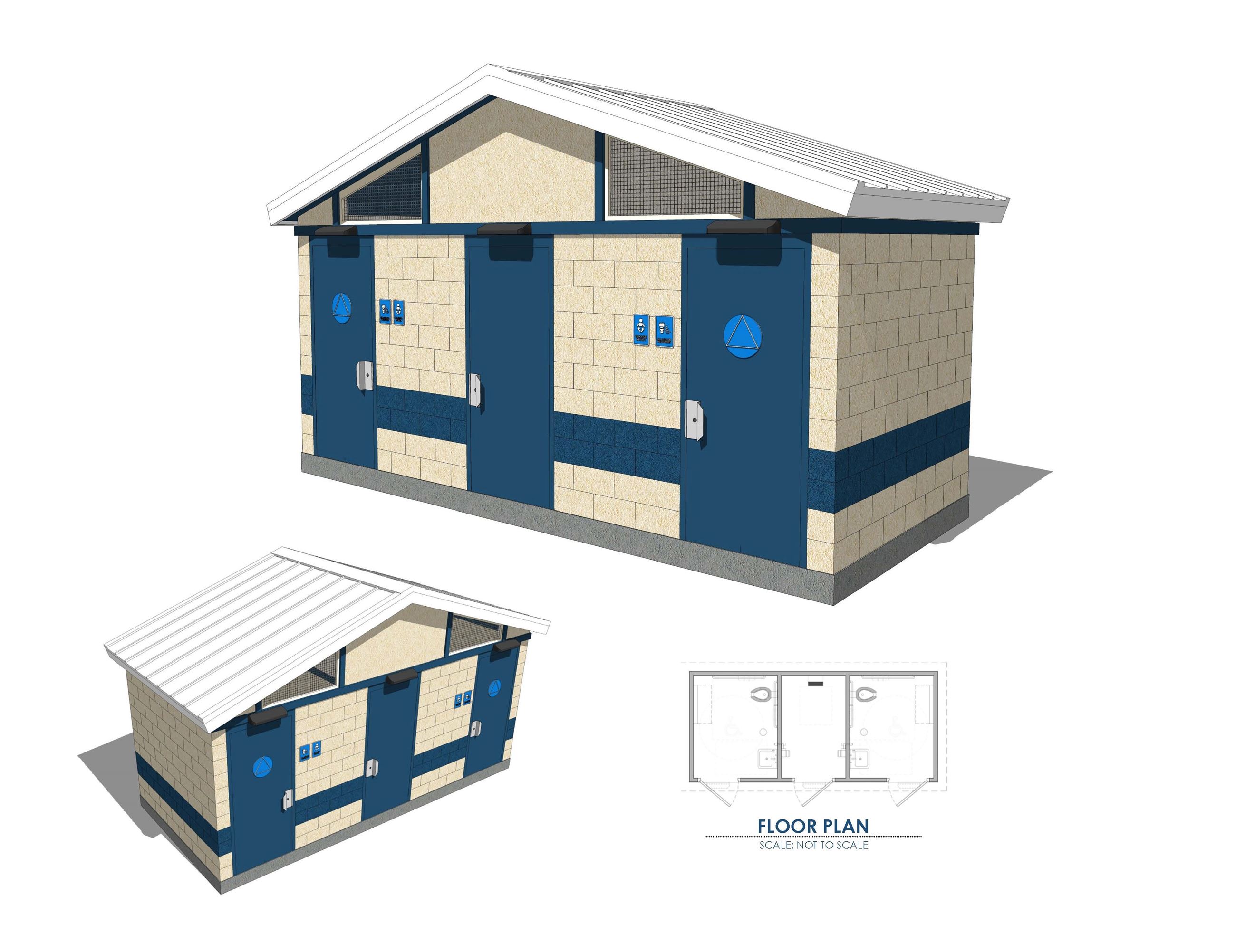 Park Restroom Building Rendering