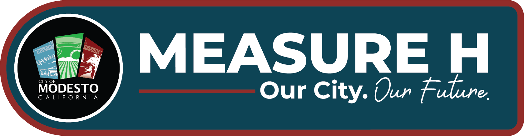 Measure H Logo with City Tagline Our City. Our Future.