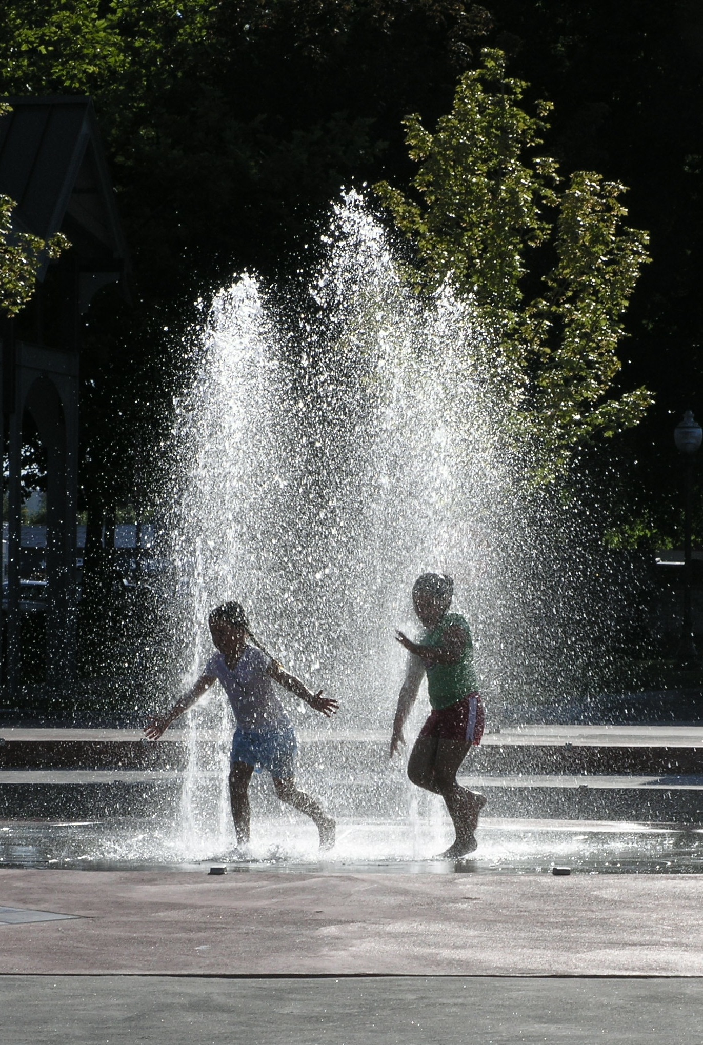 Children in Fountain
